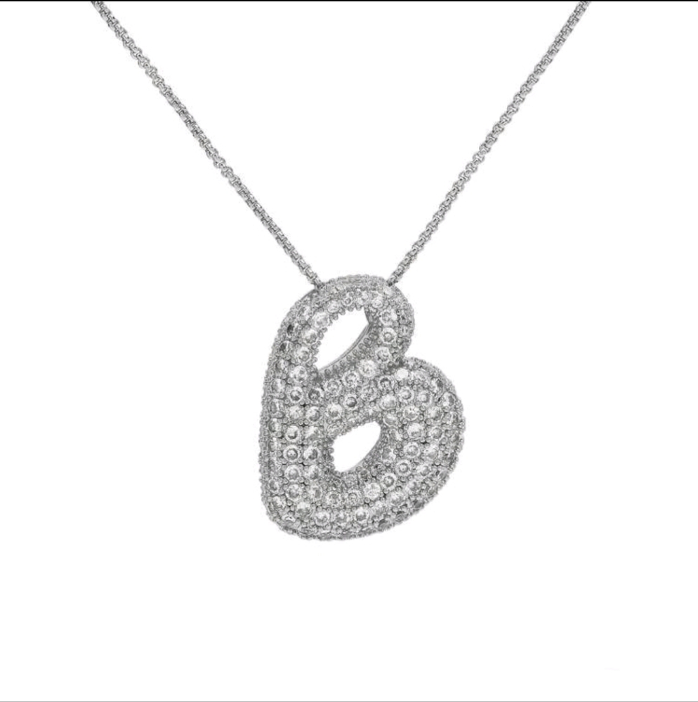 New. Bubble necklace. Letter "B"